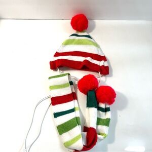 Dog Holiday Hat & Scarf Set – XL/XXL